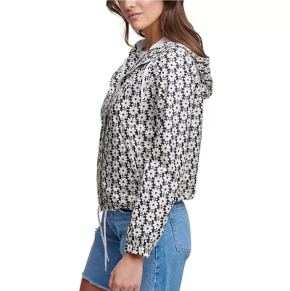 Levi's Daisy Flower Print Rain Windbreaker Jacket NWOT - Picture 3 of 10